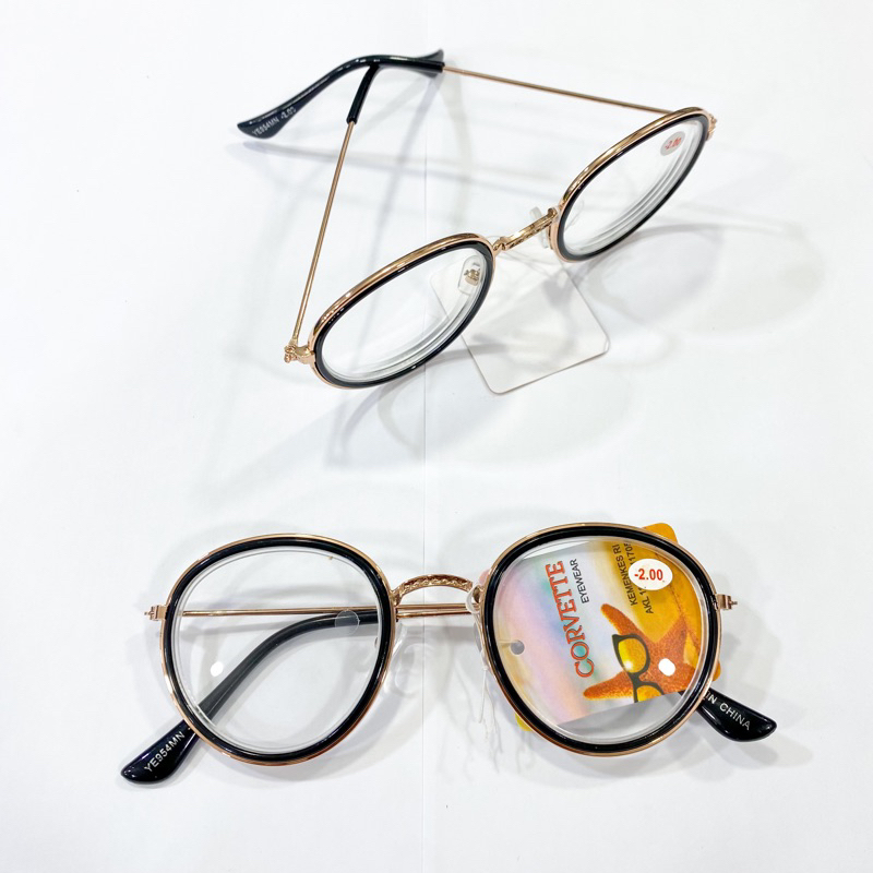 kacamata Minus - Min import modis mudah dibawa ringan Rabun jauh bening lensa tipis Besi ukuran 50 7