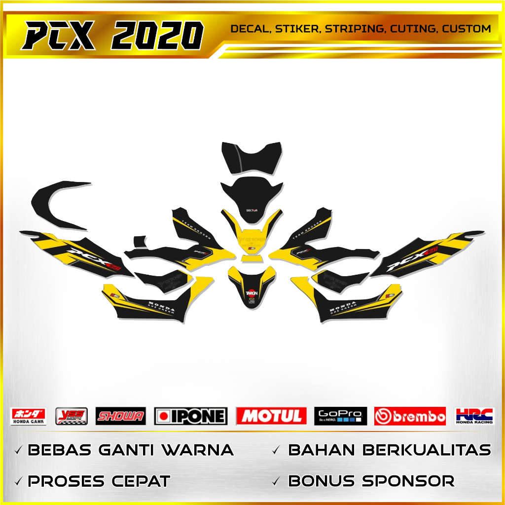 DECAL PCX 2020 BAHAN BERKUALITAS MURAH