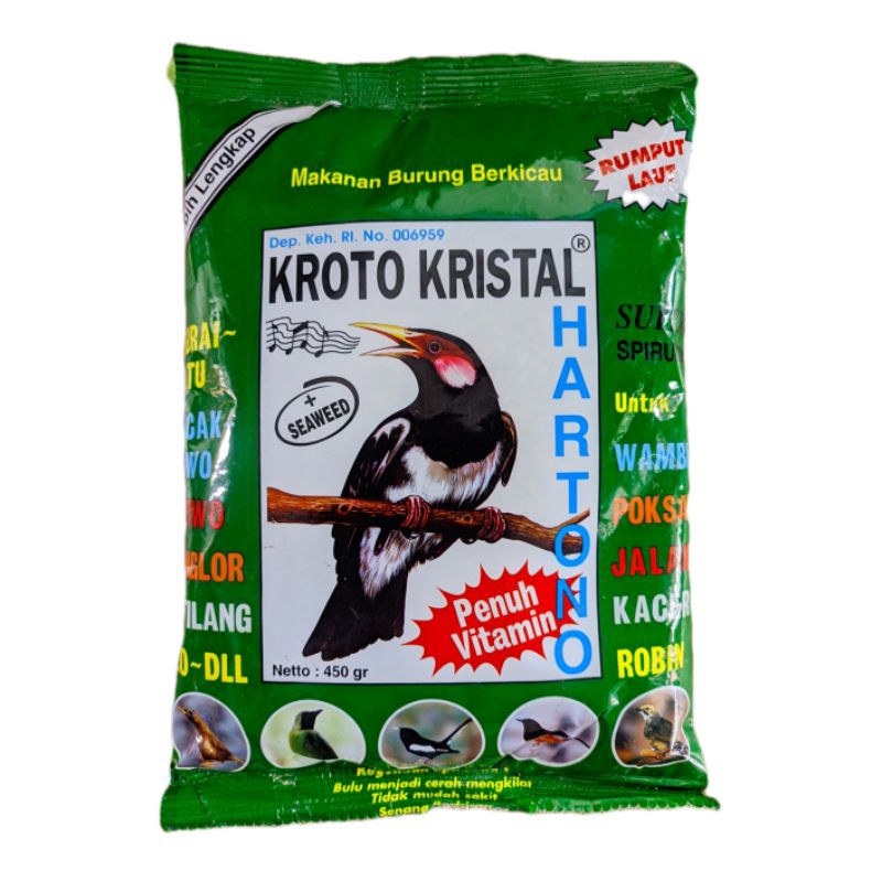 VOER KROTO KRISTAL HARTONO HIJAU 450gr