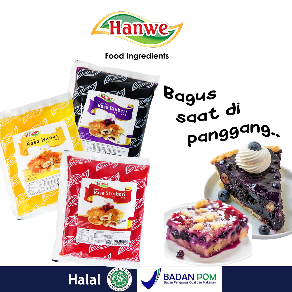 Selai Filling Isian Olesan Premium Roti Cake Bomboloni Hanwe 500 gr
