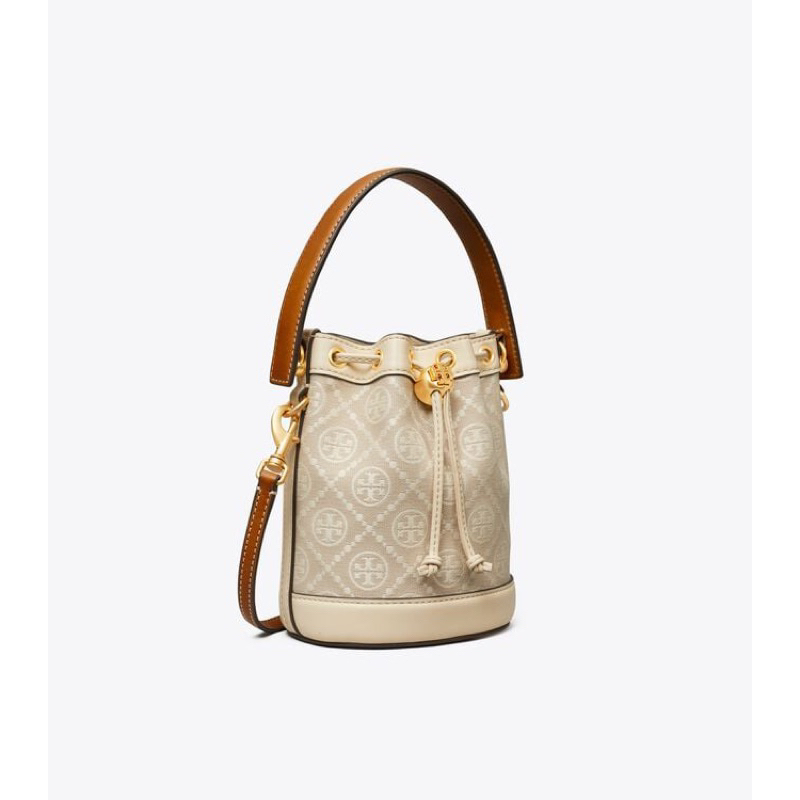 Tory Burch T Monogram Mini Bucket Bag TB 80534