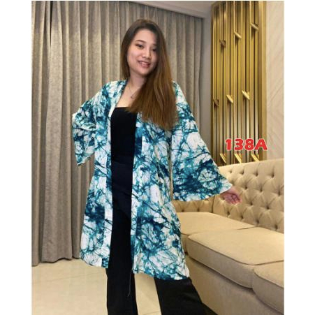 138 A#TIE DYE cardigan rayon/ atasan wanita