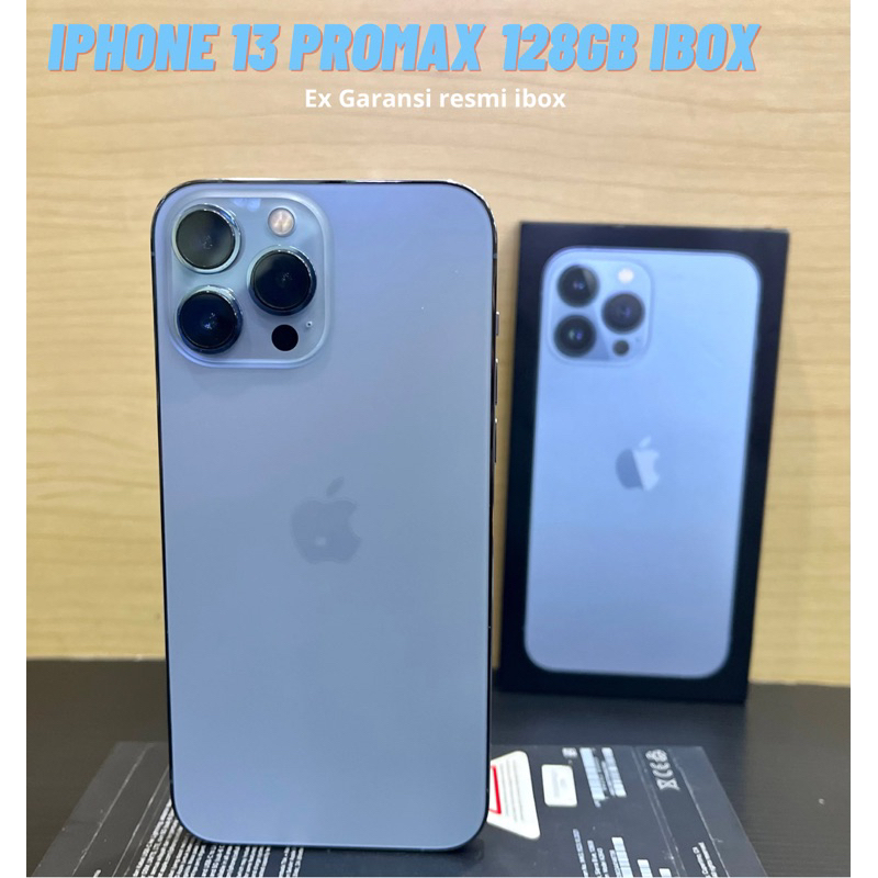iPhone 13 pro max 128gb sierra blue iBox Bh 85% fullset like new