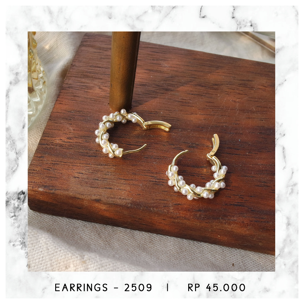 ANTING HOOPS MUTIARA - 2509