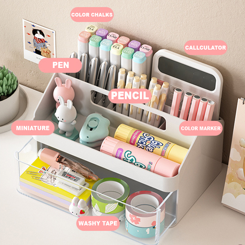 Rak Meja Laci Penyimpanan Alat Tulis Serbaguna Desktop Drawer Storage Organizer - DD007