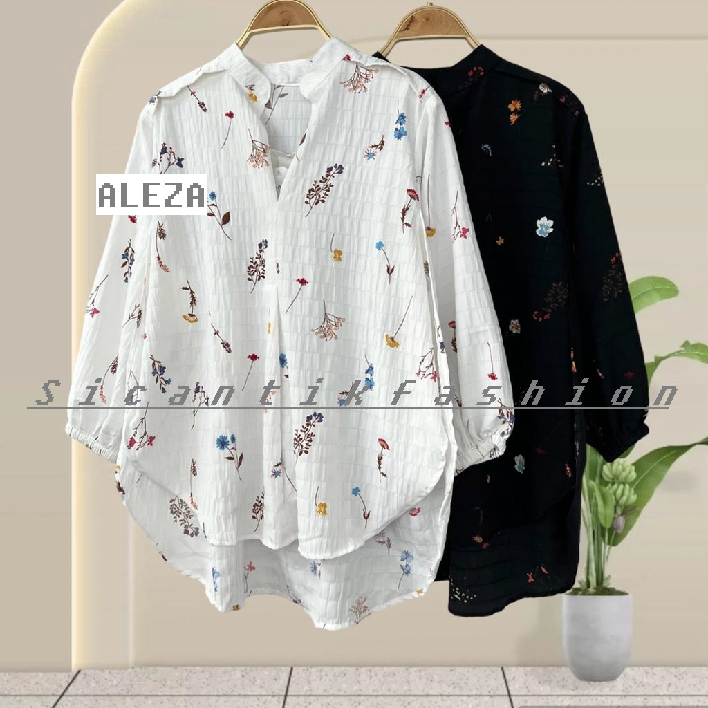 Blouse Wanita  Cotton Crinkle Premium / Blouse Polos / Shirt Motif / kemeja Casual