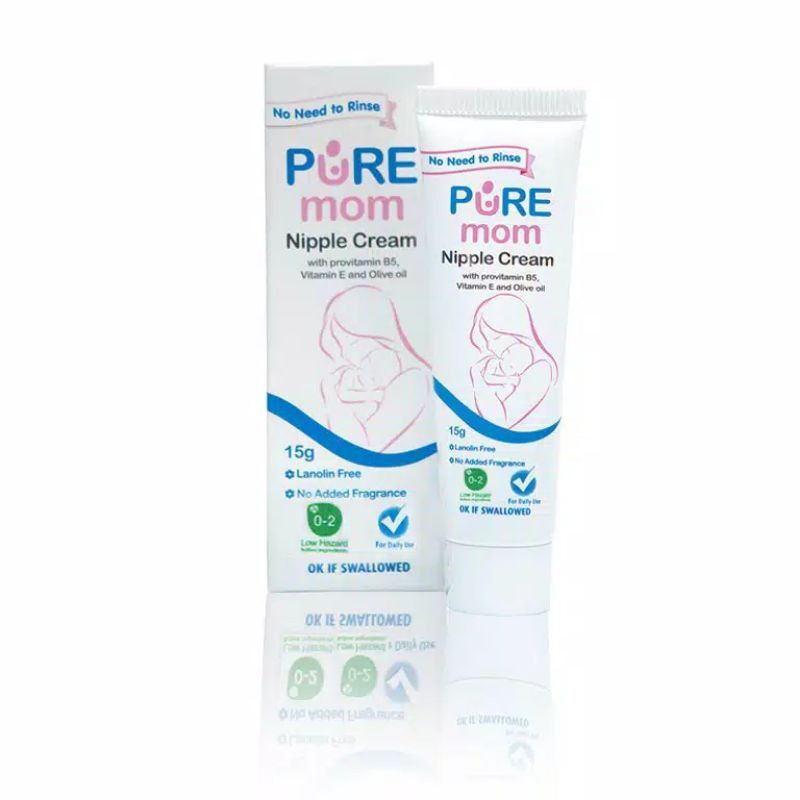 Pure Mom Nipple Cream 15 gr - Salep Puting Ibu Menyusui 15gr