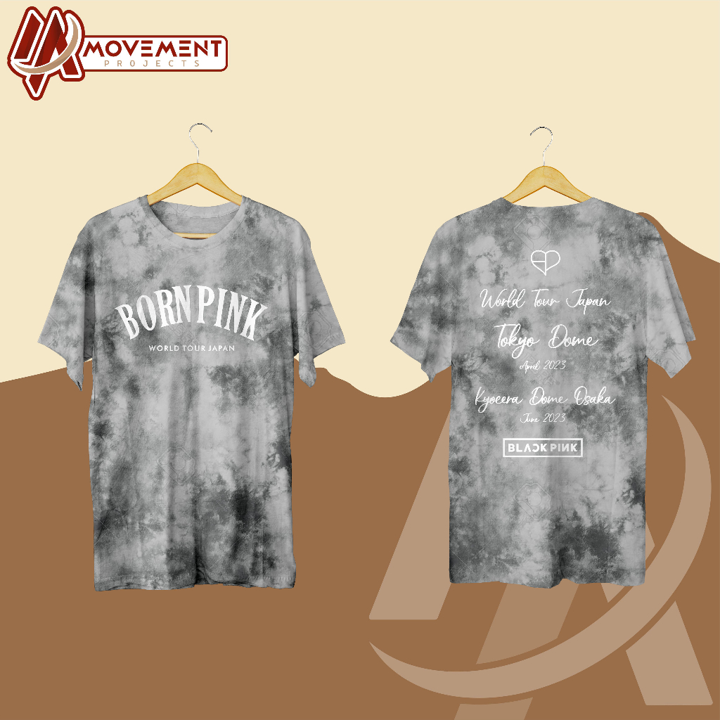 [PREMIUM] KAOS - BLACKPINK BORNPINK WORLD TOUR JAPAN GREY (TIE DYE)