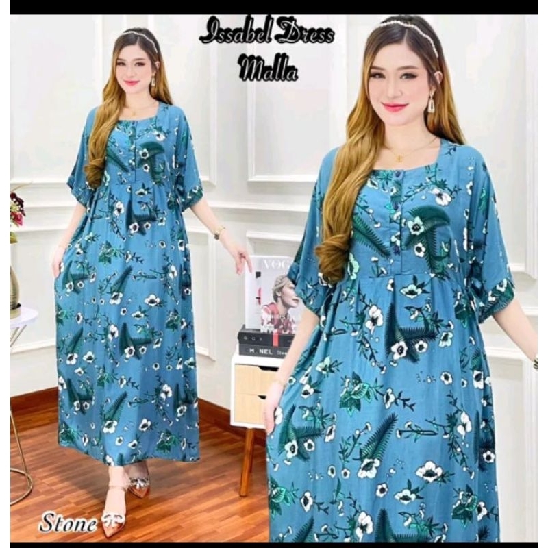 (COD) MEDAN KSP23 DASTER KIMONO PANJANG SEMATA KAKI - DASTER JUMBO BUSUI KANCING DEPAN TALI SAMPING-