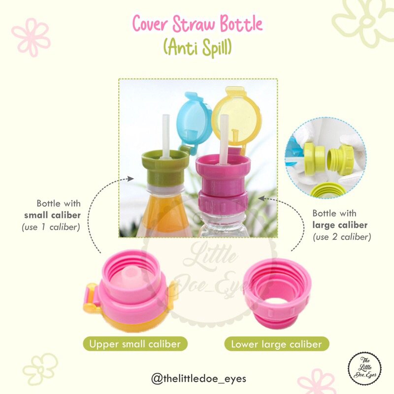 Cover Straw Bottle (Anti Spill Anti Tumpah)