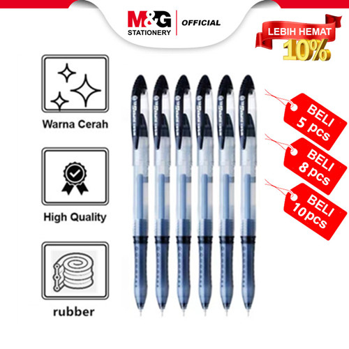

M&G Stick Gel Pen 0.38mm /Pena Gel Pulpen Gel Tinta Hitam 5 8 10 pcs
