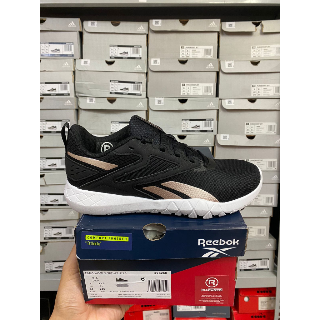 Reebok Flexagon Energy TR 4 Black/White Rose/Gold GY6268 Women's Shoes Original