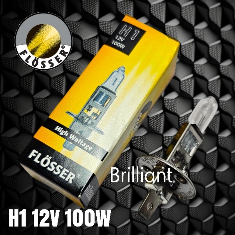 Lampu Mobil Bohlam Halogen - H1 12v 24v - FLOSSER Original