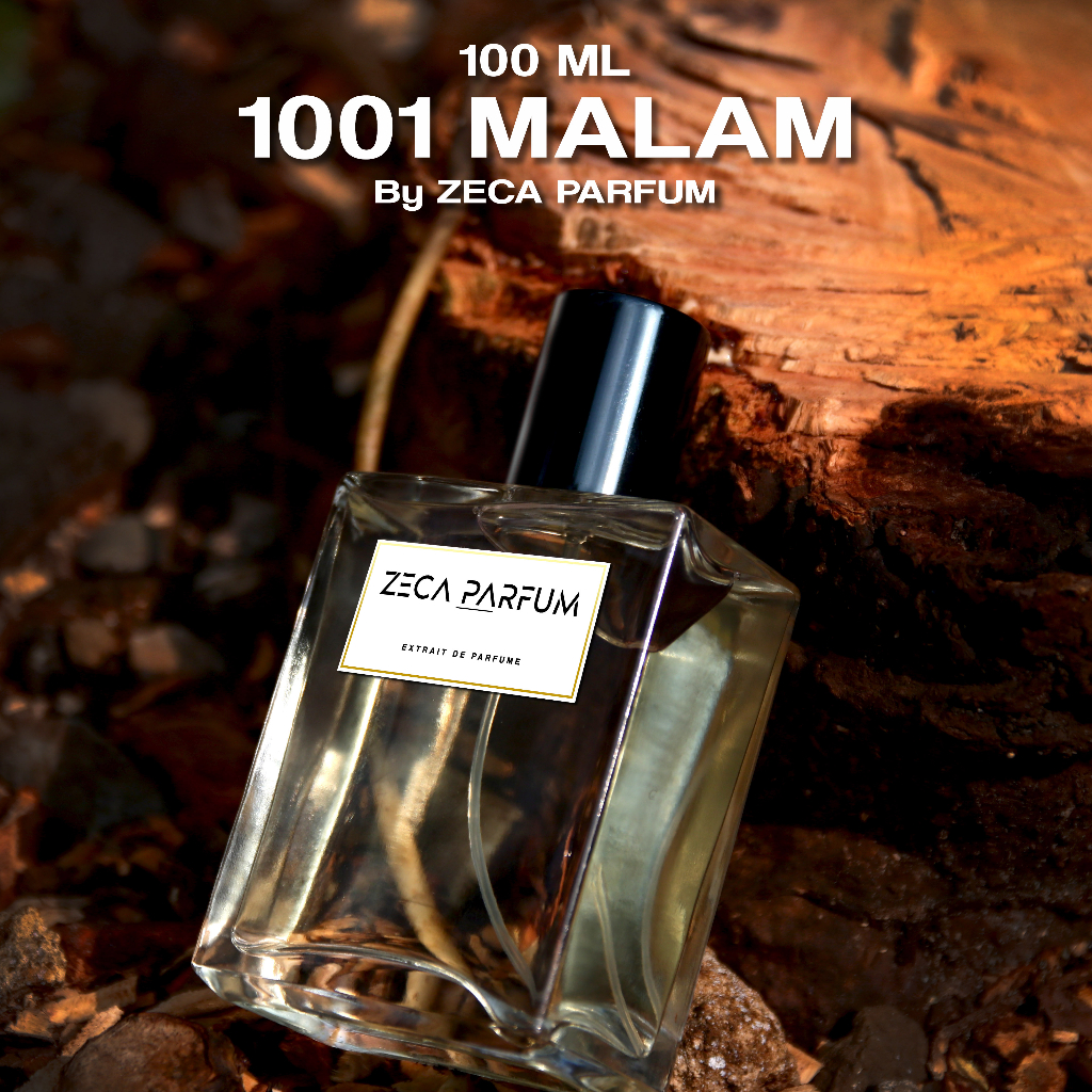ZECA PERFUME | Parfum Solat Tahan Lama 1001 MALAM 100ML | Minyak Wangi Unisex Original Aroma Alam Bunga Segar Citrus Alam Woody - Extrait De Parfume