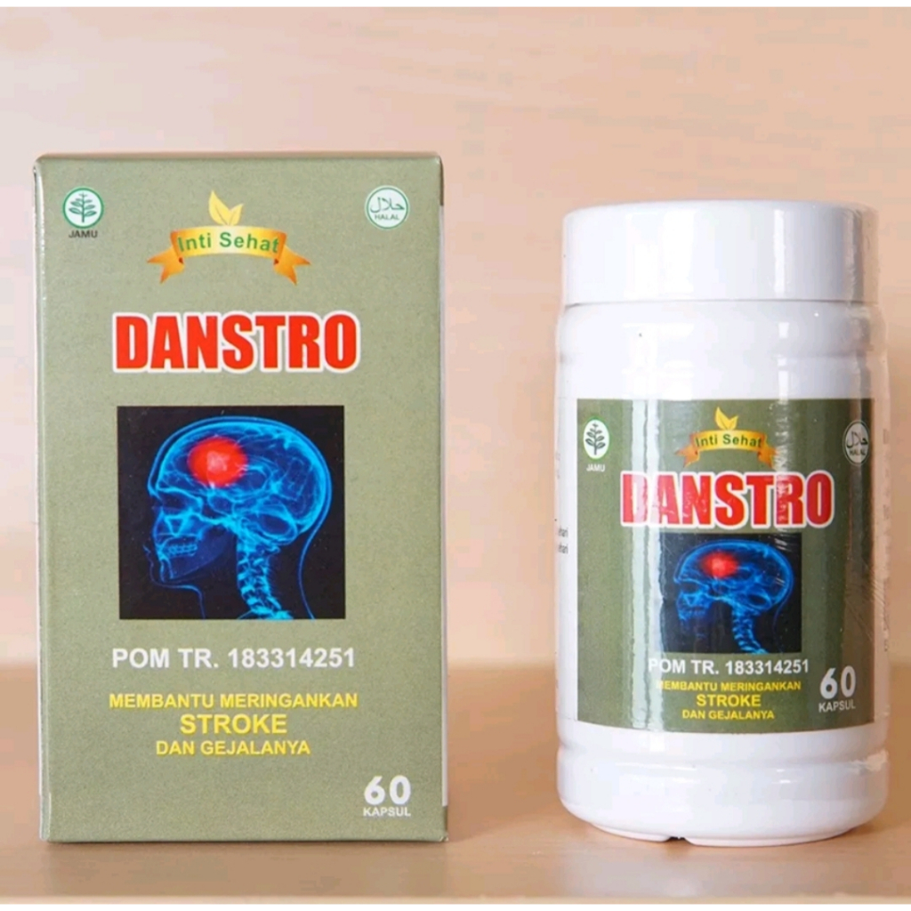 obat herbal KAPSUL DANSTRO original isi 60 kapsul khasiat ampuh mengobati STROKE melancarkan peredar