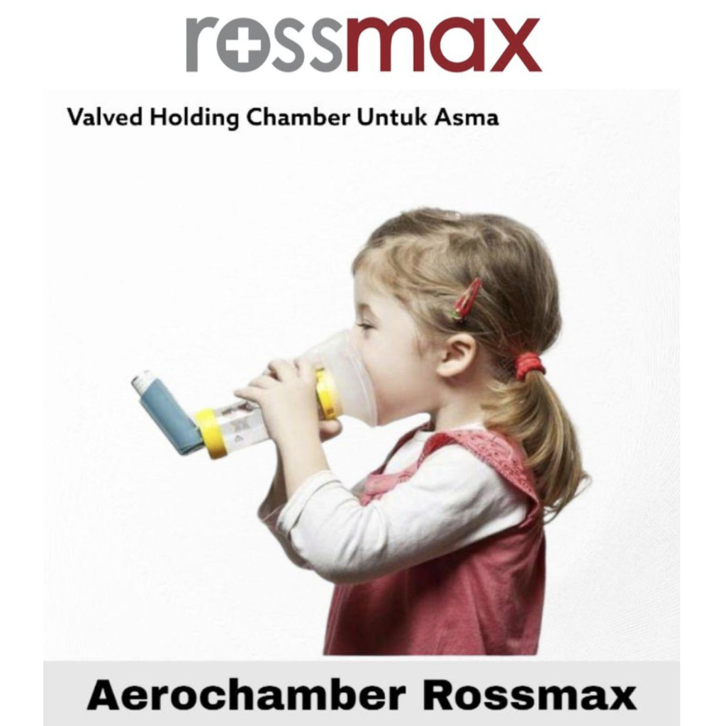 ROSSMAX AEROSPACER AEROCHAMBER AS175 CORONG ASMA ALAT TERAPI ASMA ROSSMAX VALVED HOLDING CHAMBER AS175