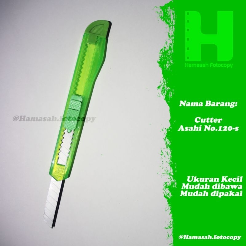 

Cutter Asahi no. 120-s / cutter kecil / cutter murah / pisau / pemotong / kater