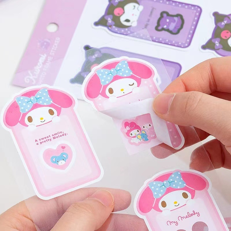 Aneka stiker sticker pack karakter Kuromi Cinnamoroll Hello Kitty Pompompurin Keroppi Melody