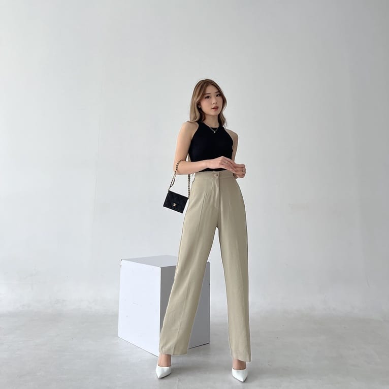 CELANA KULOT HIGWAIST WANITA LOOSE CULLOTE PANTS/LOOSE PANTS