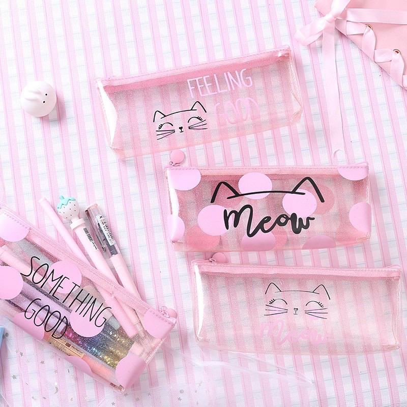 

Tempat pensil Glitter Pink Meow