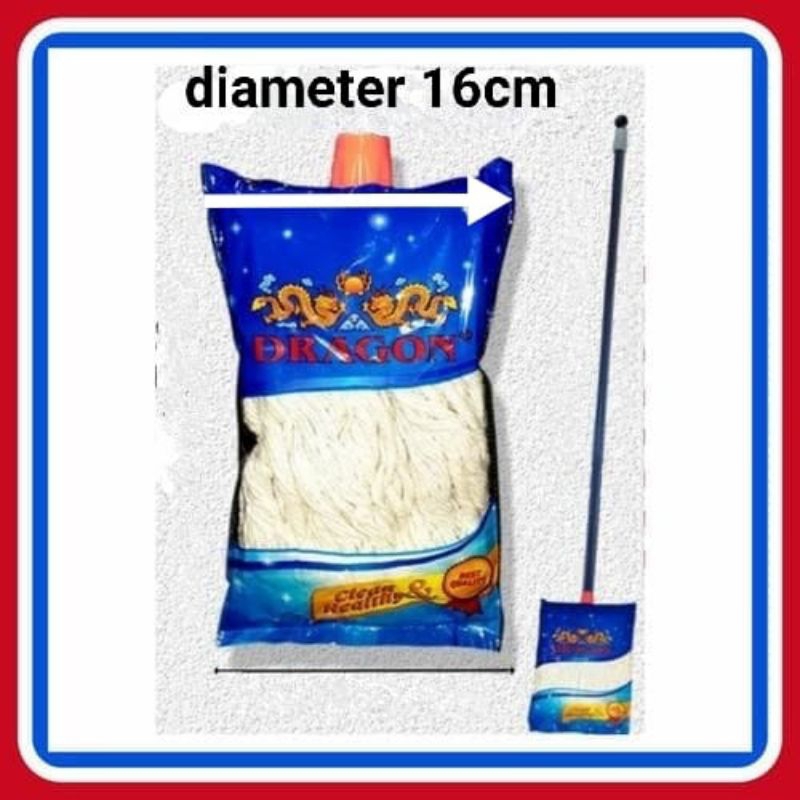 alat pel lantai kain pel lantai ukuran sedang Dragon