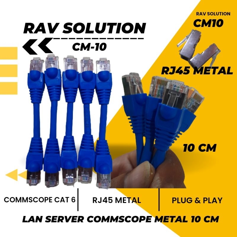 KABEL LAN SERVER COMMSCOPE METAL 10 CM CUSTOM RAV SOLUTION CM10