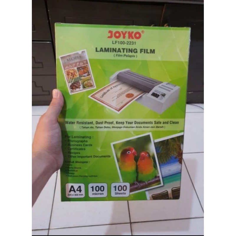 

Joyko laminanting film/ plastik laminating A4 100 micron