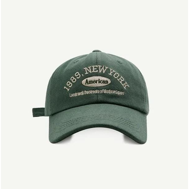 Topi NY New York 1989 Pria Wanita Unisex Distro Original Lokal Keren Bahan Tebal Bordir Topi BaseBall Pria Dewasa Casual Murah Topi Korea Cowok Cewek Terkini