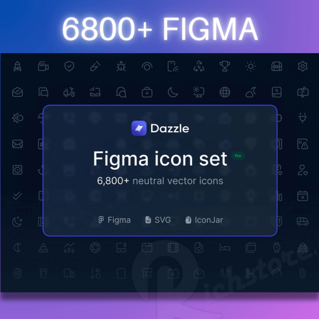 Figma - Dazzle UI Icon library | 6800+ Icons for Figma | Dazzle Pro