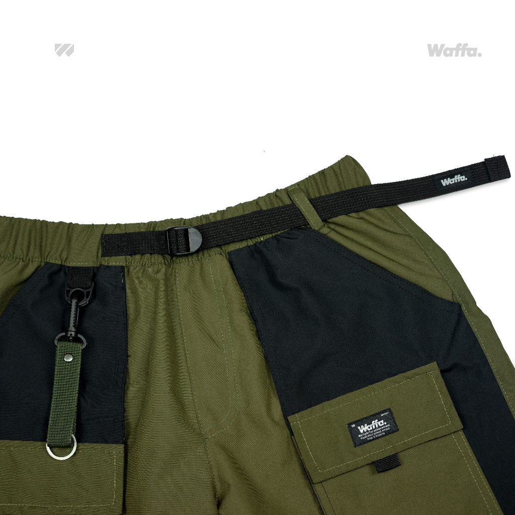 Celana Pendek Cargo Fatigue Waffa Hitam Army