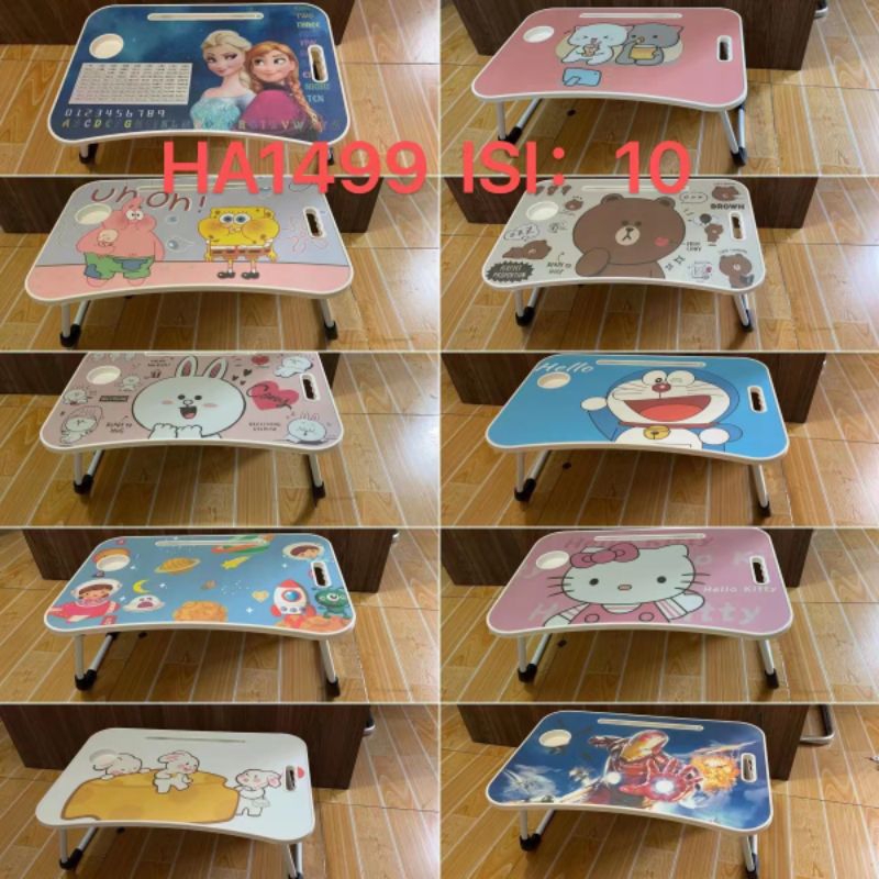 meja belajar lipat/Meja laptop karakter best seller/meja laptop lipat/meja lipat karakter