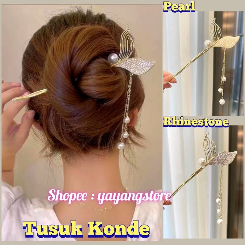 Tusuk Konde / Tusuk Sanggul Wanita / Hair Stick / Hair do / Stok Rambut Wanita Tassel bandul acara Sangjit Pemberkatan Wanita