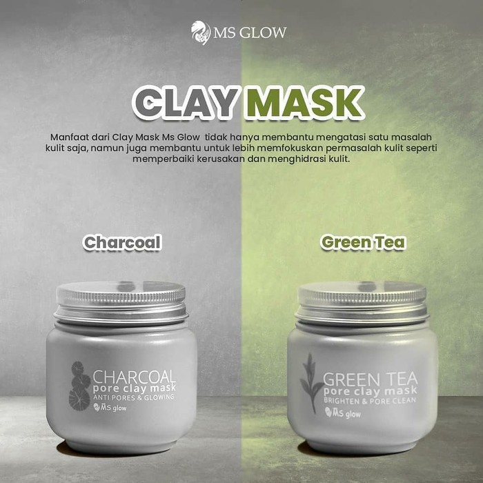 MS GLOW Charcoal Clay Mask 100gr