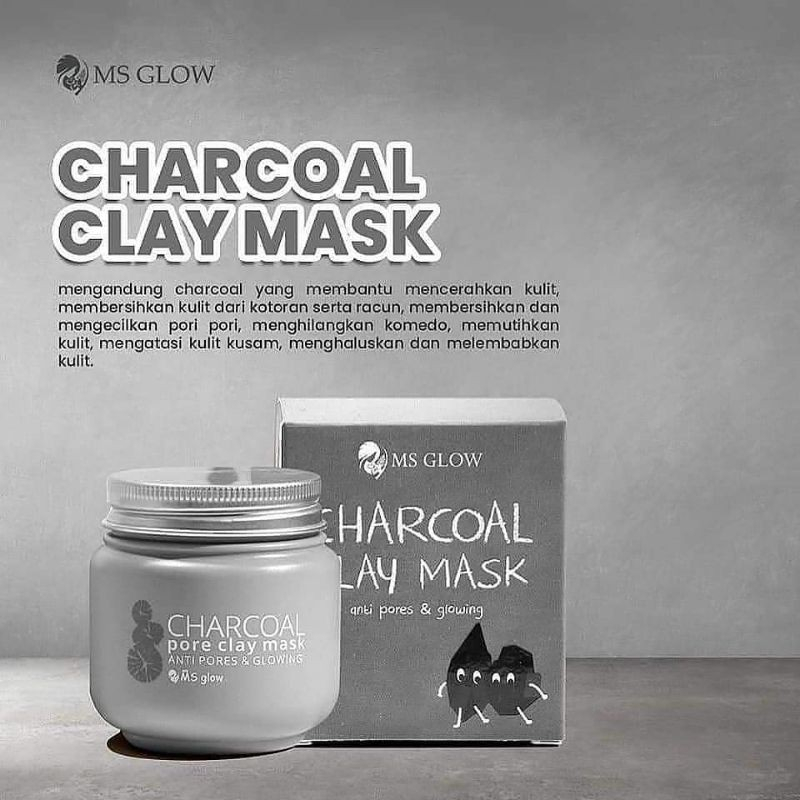 MS GLOW Charcoal Clay Mask 100gr