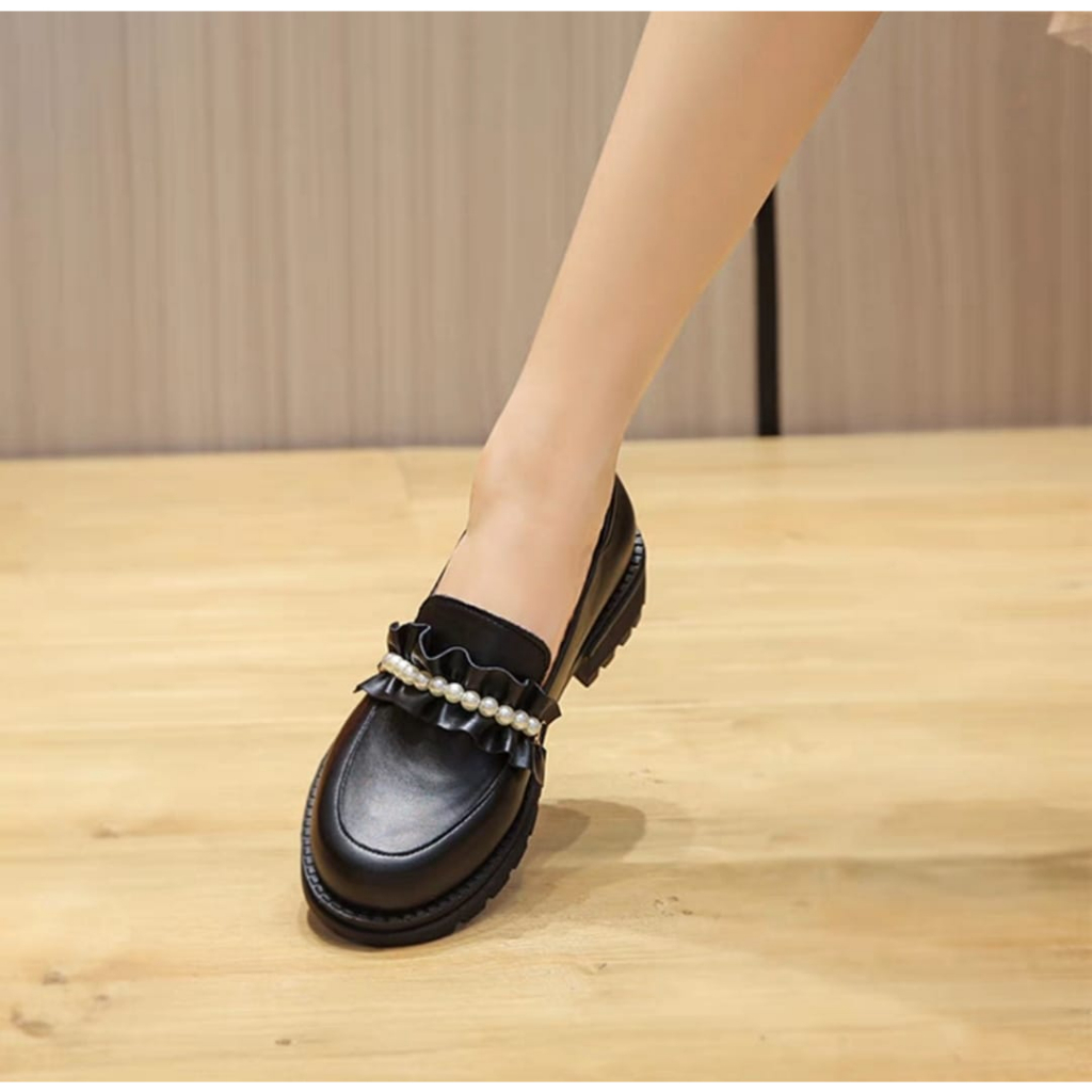 Sepatu Wanita Loafers '' PERI '' Sepatu Tunggal Slip-on Musim Gugur 2023 Round Toe