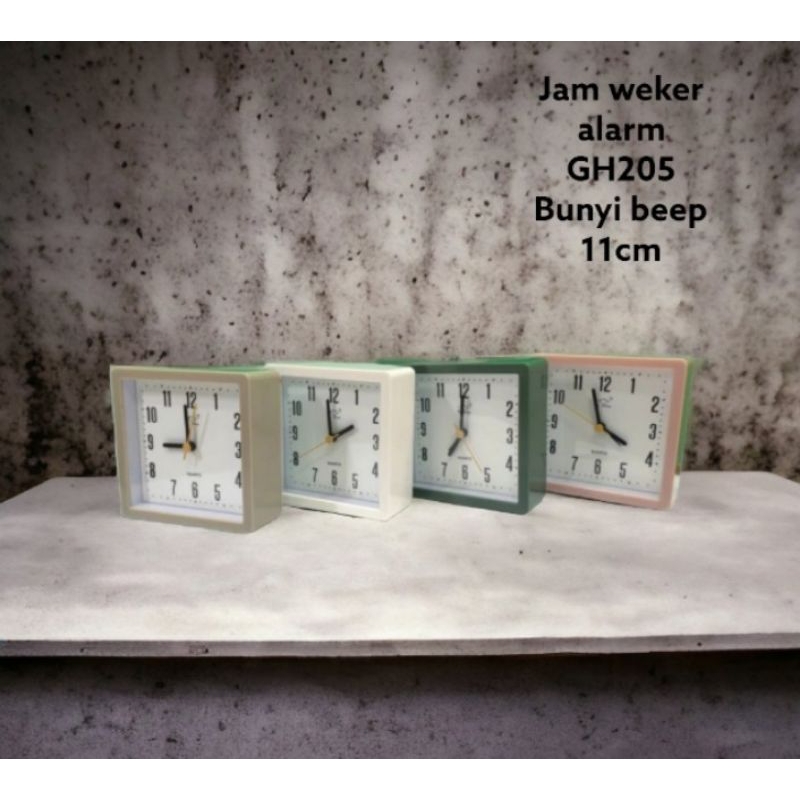 Jam Weker Alarm GH 205 / Jam Meja alarm / 11 cm