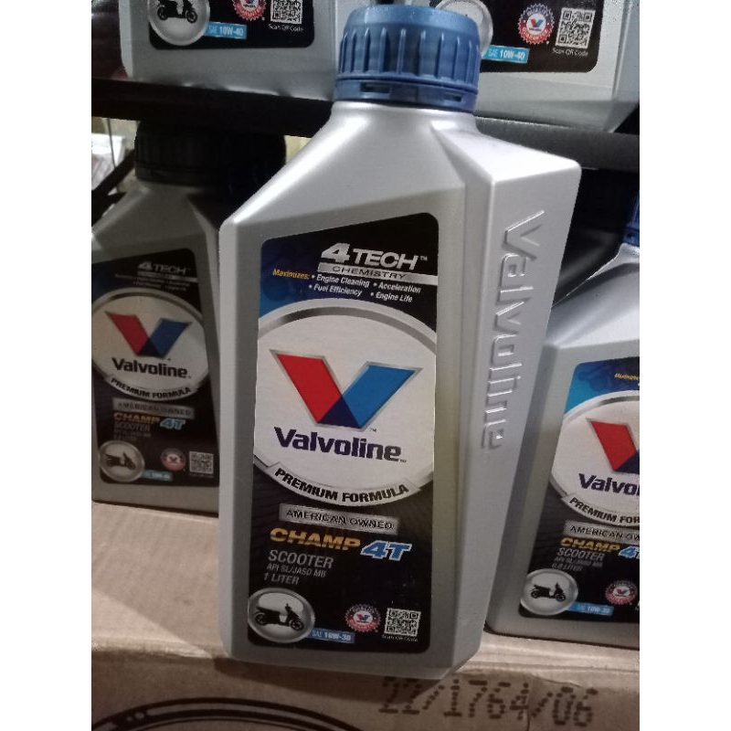 OLI VALVOLINE 1L CHAM 4T SCOOTER 10W30 API SL JASO MB / VALVOLINE OIL CHAM 10W 40 4T SCOOYER 1 LITER API SL/JASO MB - OLI VALVOLINE