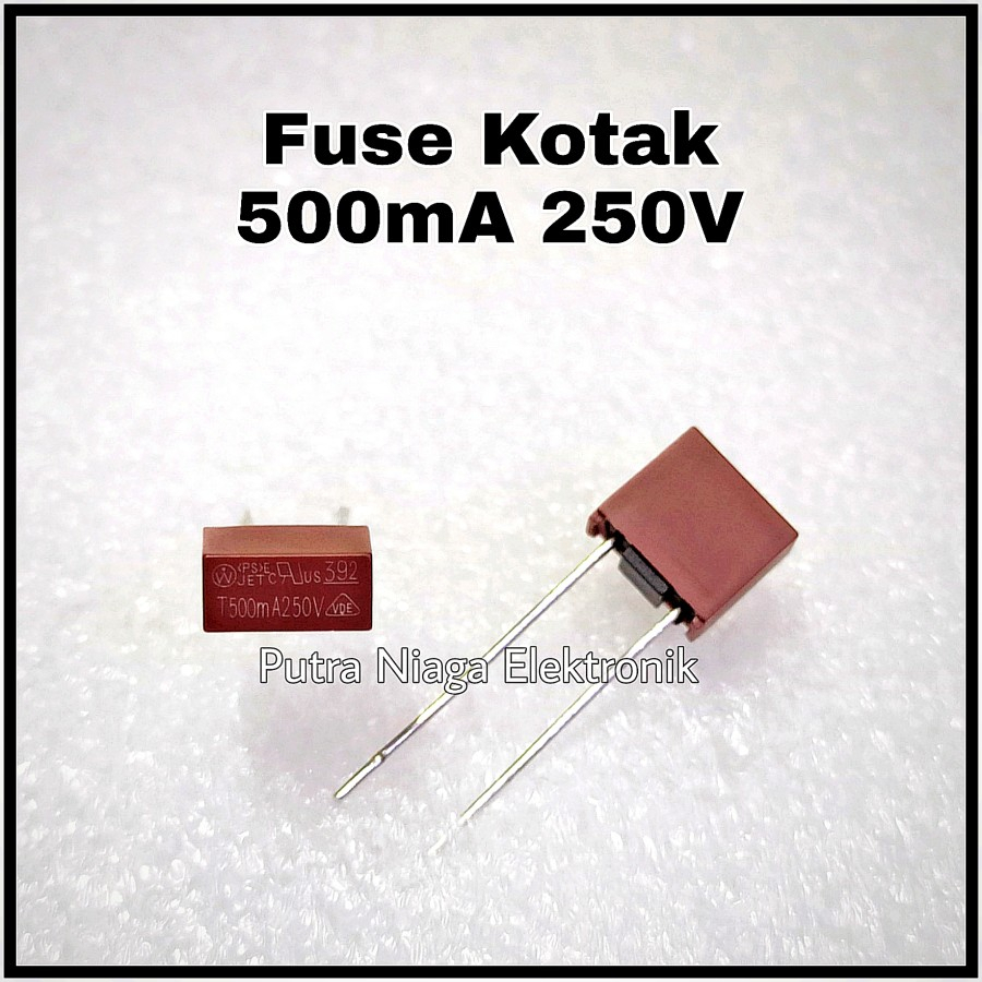 Fuse Kotak 500mA 250V Sikring Square PCB Board / T500mA 0,5A 0.5A Marcojiw99 Buru Order