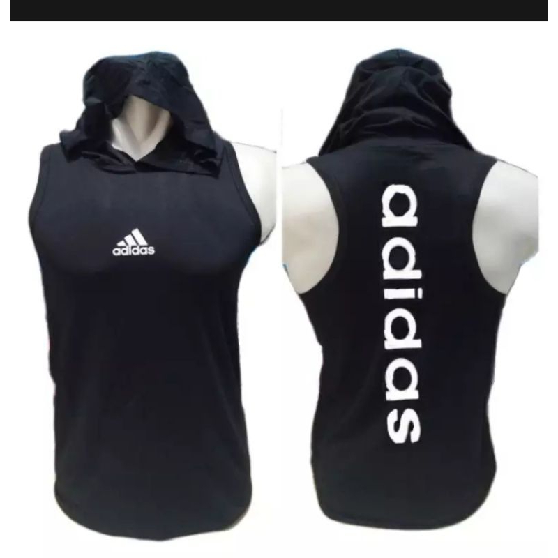 HODIE GYM SERAP KERINGAT BAHAN SPANDEX RAYON IMPORT BERKUALITAS WARNA HITAM - kaos gym fitness - tanktop pria dewasa