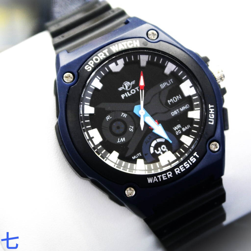 Jam tangan Sport Pria Water Resistance Free Box