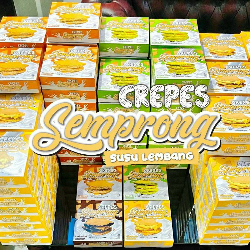 Semprong Susu Lembang | Isi 12 | 165 gram | Crepes Bandung