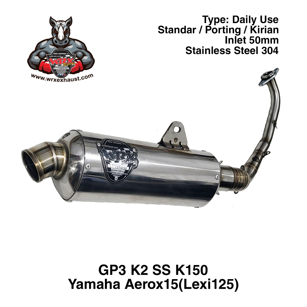Knalpot WRX GP3 SS K150 Aerox155
