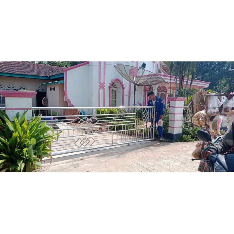 pagar stainless kaca