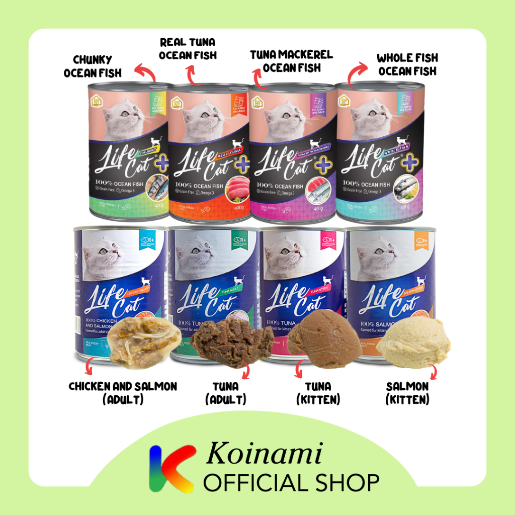 LIFE cat KALENG 400 gram / MAKANAN KUCING LIFE CAT / LIFECAT / PETSHOP