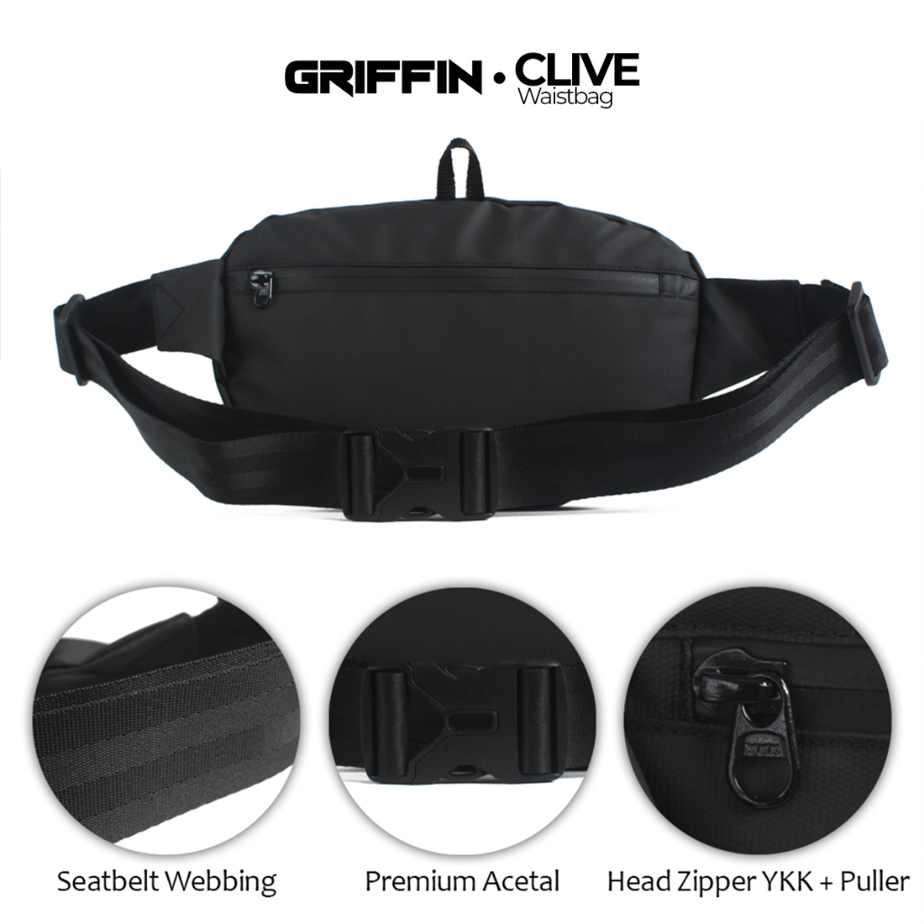 Tas Waistbag Pria Clive by Griffin Waterproof Keren