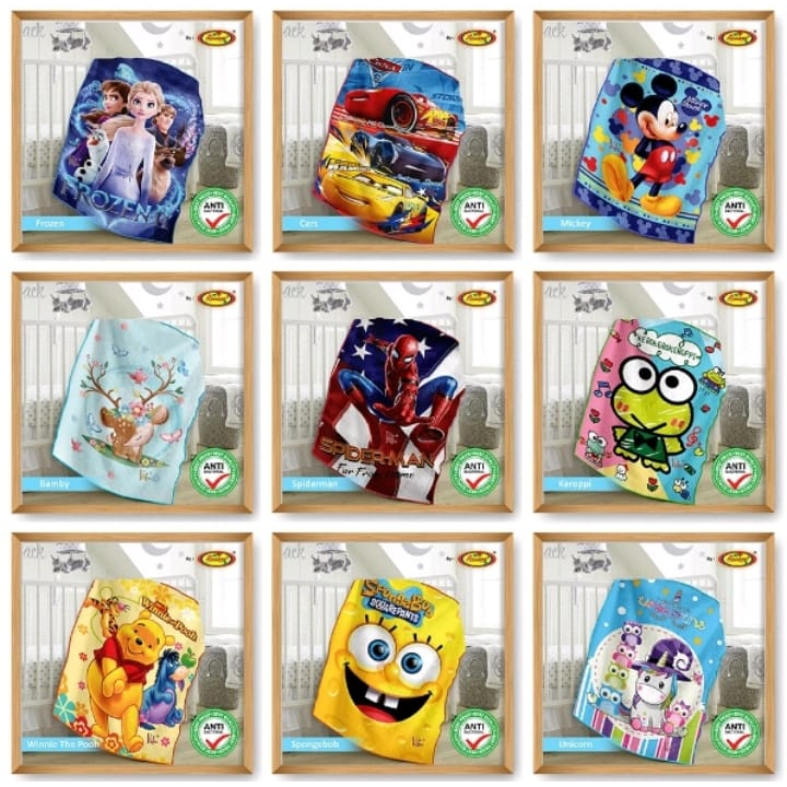 SELIMUT VITO KIDS SUTRA PANEL 100X140 MOTIF KARAKTER ANAK GROSIR MURAH