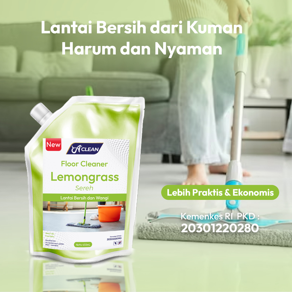 Pembersih Lantai Antibacterial Refill Pack 450ml / FLOOR CLEANER Amorens  [450 ml]