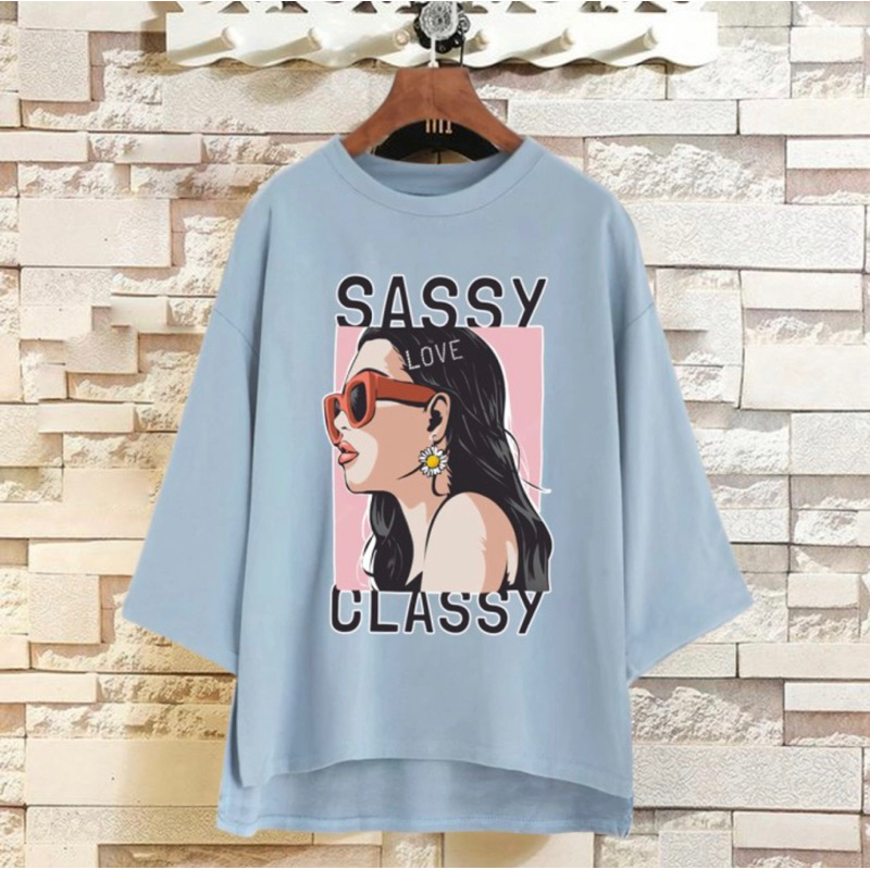 Puffy_id Kaos tunik wanita oversize SASSY CLASSY