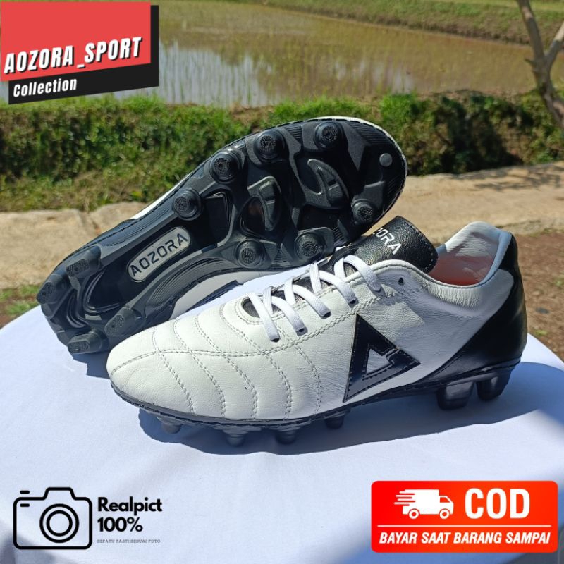 Promo sepatu bola pria wanita original AOZORA LUGGA fg bahan kulit asli klea berkualitas tinggi nyam
