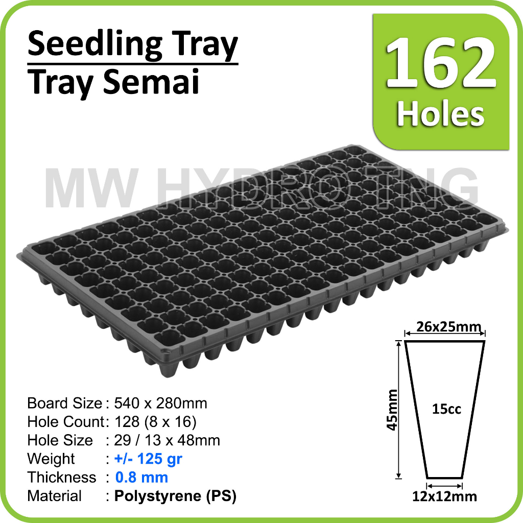 Tray Semai / Seedling Tray - 162 lubang - 0.8 mm